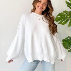 White Grey Bandit Crewneck Sweater